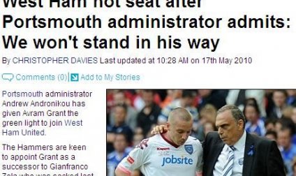 格兰特入西汉姆几成定局 庞贝高层明言愿意放人