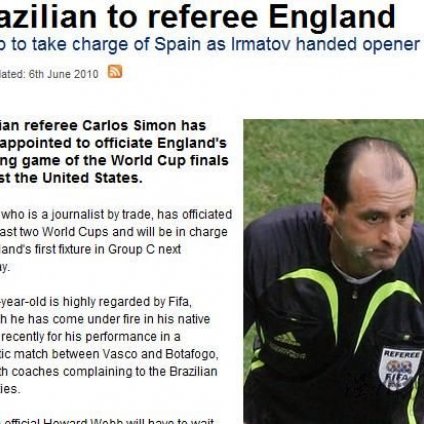 英格兰首战遭逢著名黑哨 前科累累曾引发骚乱