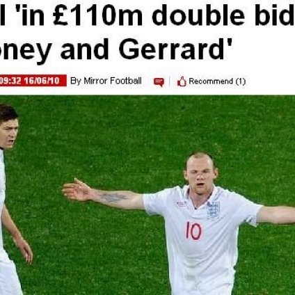 英媒曝皇马1.1亿打包杰拉德鲁尼 小胖将比肩C罗