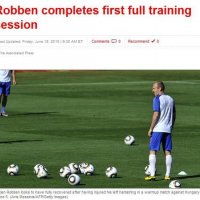 罗本首次完成全部训练 小飞侠战日本希望仍渺茫