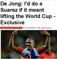 苏亚雷斯成爱国模范 德容：我愿为荷兰夺冠手球