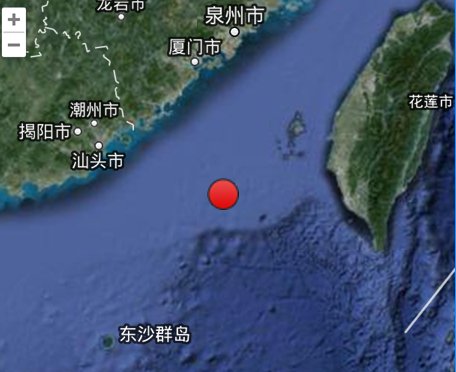 台湾海峡地震 2015年2月6日台湾海峡又发生3.6级地震