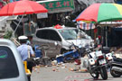 广州市京溪街道犀牛路车祸 肇事车辆比犀牛凶猛横扫