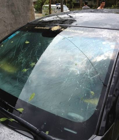 广东强降水持续 韶关遭遇冰雹损失严重