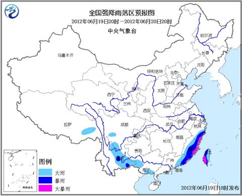 暴雨蓝色预警:川藏滇桂局地大到暴雨