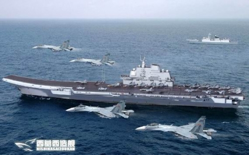 中国航母高速大转弯试航