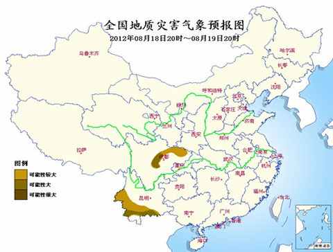 暴雨蓝色预警:滇川鲁辽等局部有暴雨