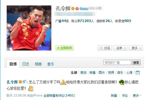 马苏吴奇隆传恋情,孔令辉急忙澄清