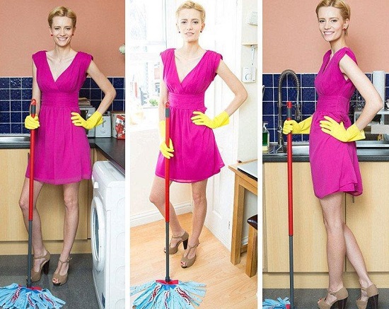 波兰女清洁工变职业模特