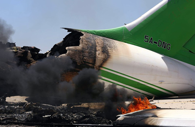 利比亚津坦民兵武装炸毁多架飞机 2014年利比亚冲突