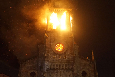 宁波老外滩教堂火灾 2014年7月28日宁波老外滩天主教堂发生火灾