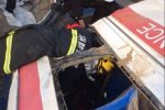 高速上救护车侧翻致5死3伤