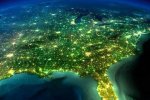 NASA航拍地球 美国宇航局NASA航拍地球夜景图片