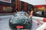 瑞安比基尼美女洗车 美女穿比基尼洗车图片