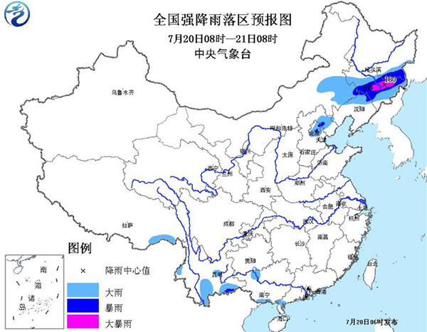 华北东北部分地区有大雨或暴雨
