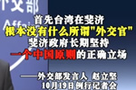 赵立坚称台湾没有所谓外交官