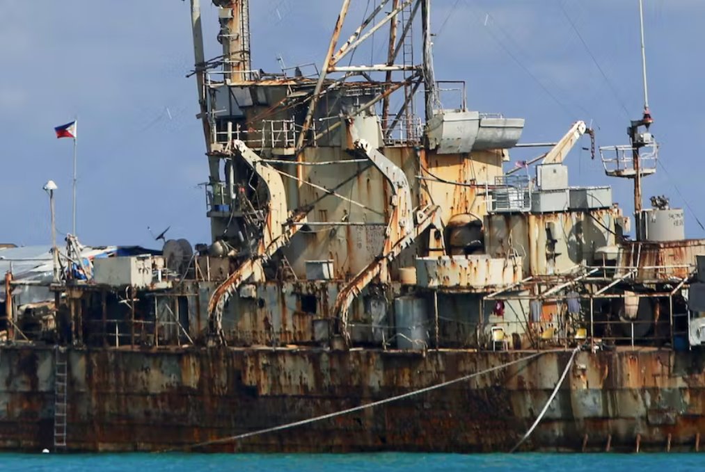 中国封锁仁爱礁后菲律宾将向南海坐滩军舰部队提供补给