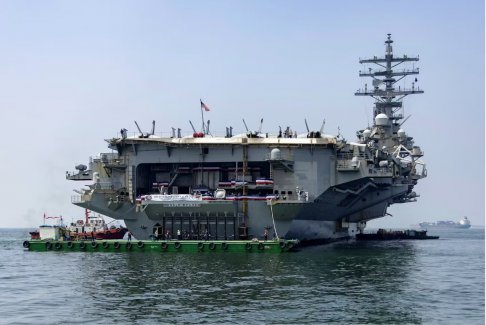 美国核动力航母罗纳德·里根将访问韩国展示武力