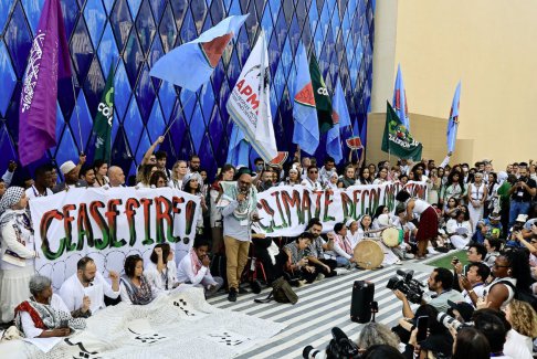 COP28是阿联酋抗议巴勒斯坦人和气候行动的难得机会