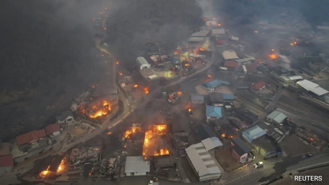 韩国男子扫墓引发山火，造成30人死亡，烧毁超过48000公顷森林。