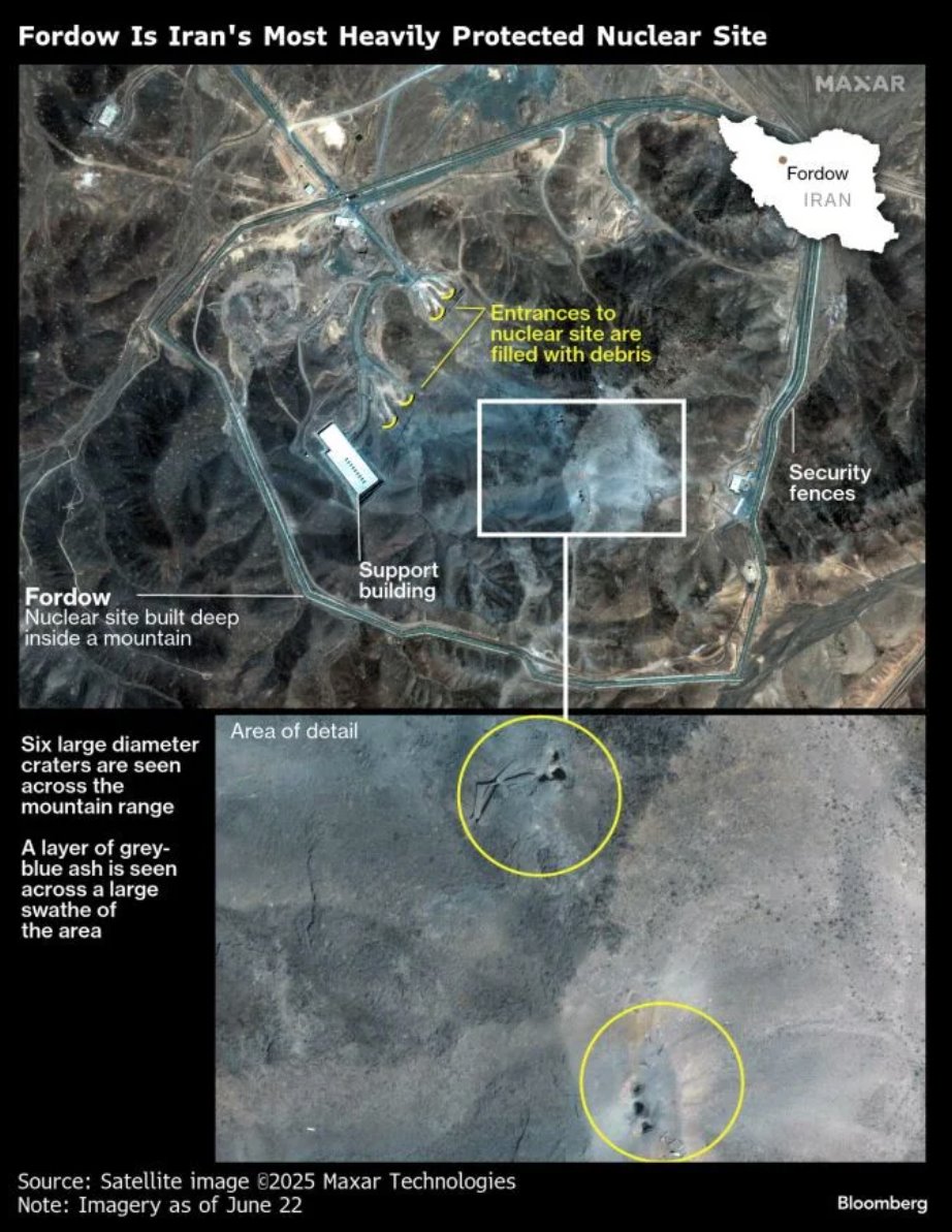 特朗普称伊朗核设施已被摧毁 卫星照片引发质疑