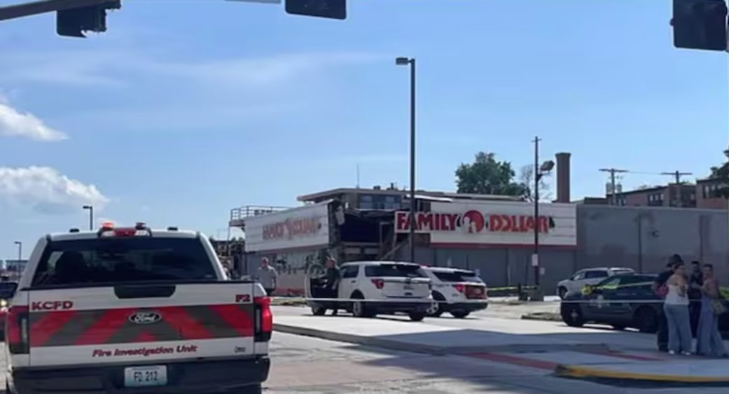 美国“家庭一元店”屋顶倒塌，一名男子死亡，一名女子受伤