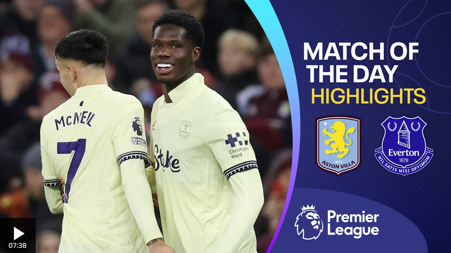 巴里帮助埃弗顿战胜维拉,赢得当之无愧的胜利。