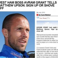 三狮进球功臣或被清洗 西汉姆逼厄普森立刻续约