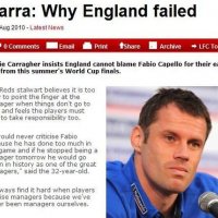卡拉格称英格兰失败不怪卡佩罗 赞他是伟大主帅